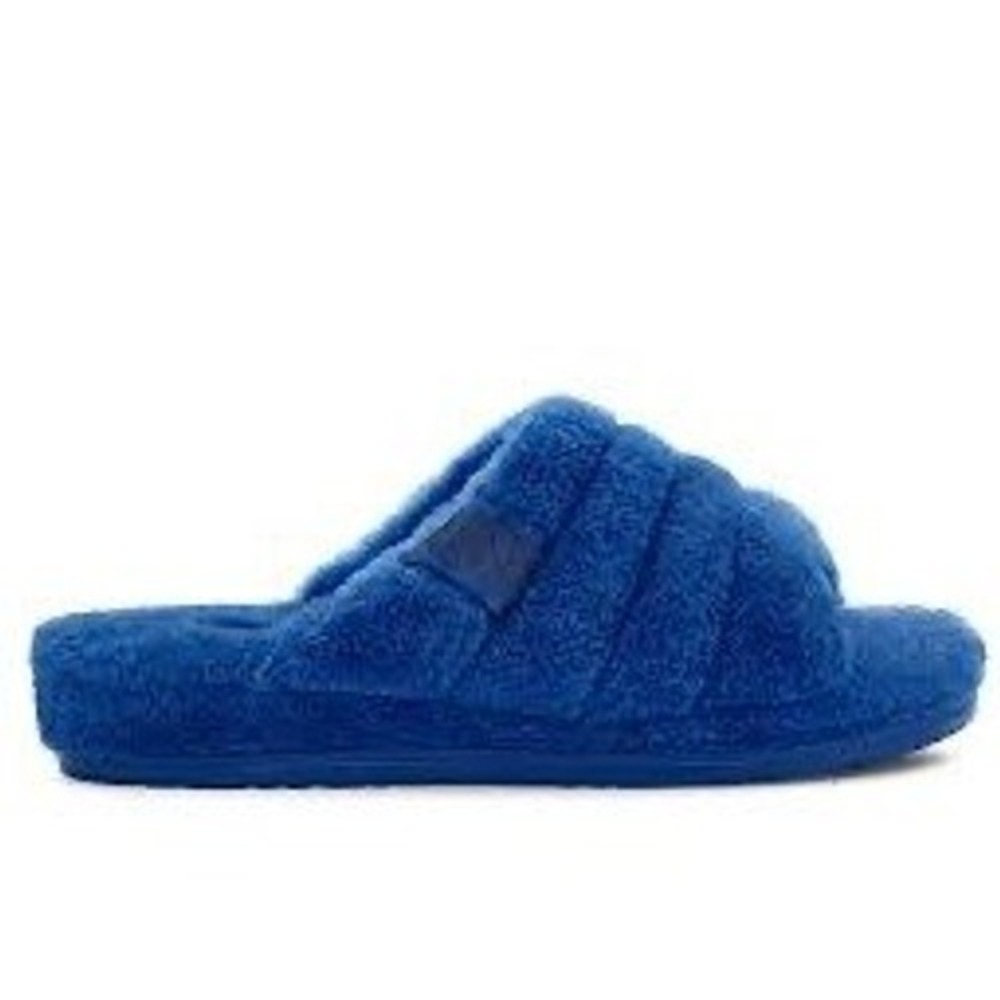 UGG Men's Fluff You Slipper 1117473 Blue Shearling Slide Sandal Size 10 Lounge